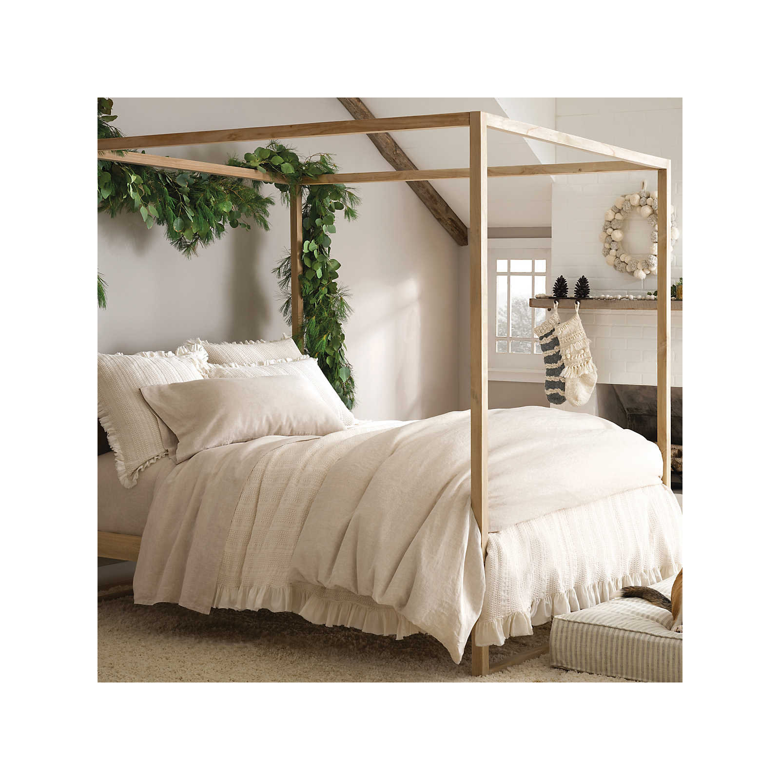 Lush Linen Duvet Cover, King Duvet Cover, Natural