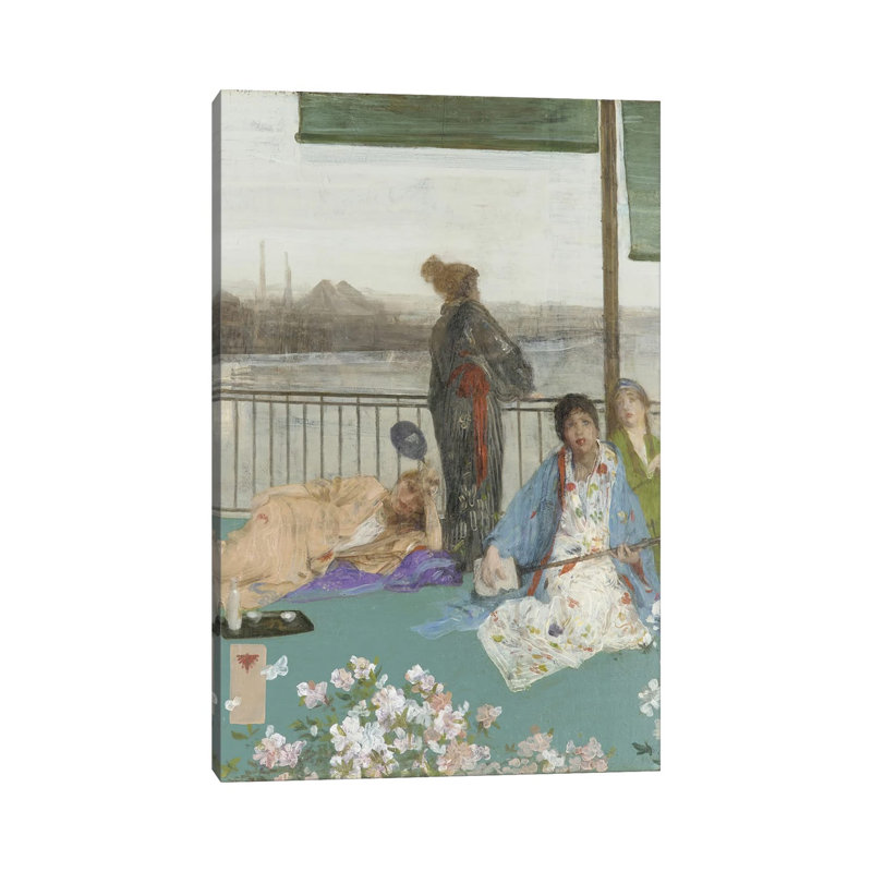 «Variations In Flesh Color And Green The balcon», reproduction d'art sur toile tendue, 40 po x 26 po, Sans cadre