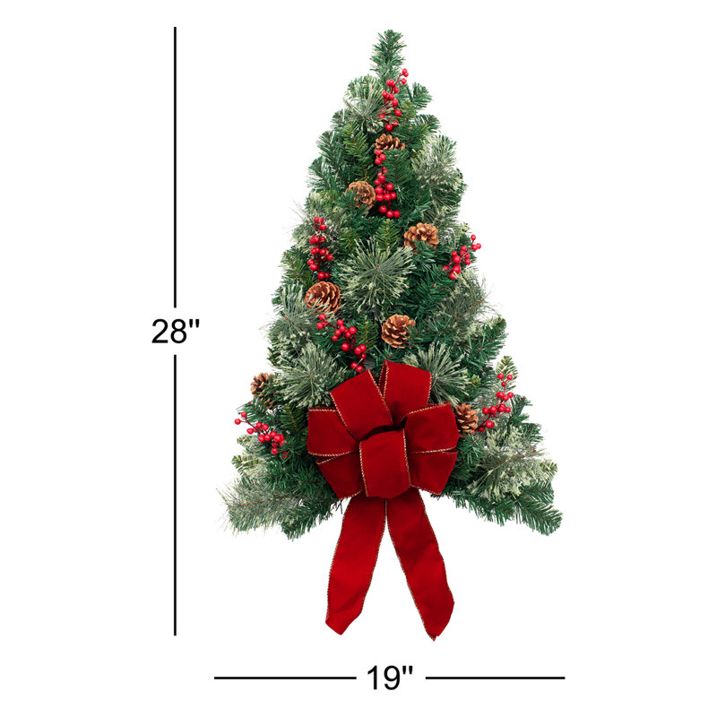 Pre-Lit Wall Tree with Timer