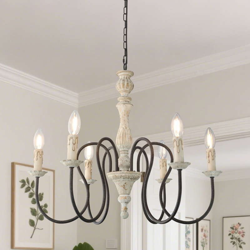 Leena 6 - Light Dimmable Chandelier