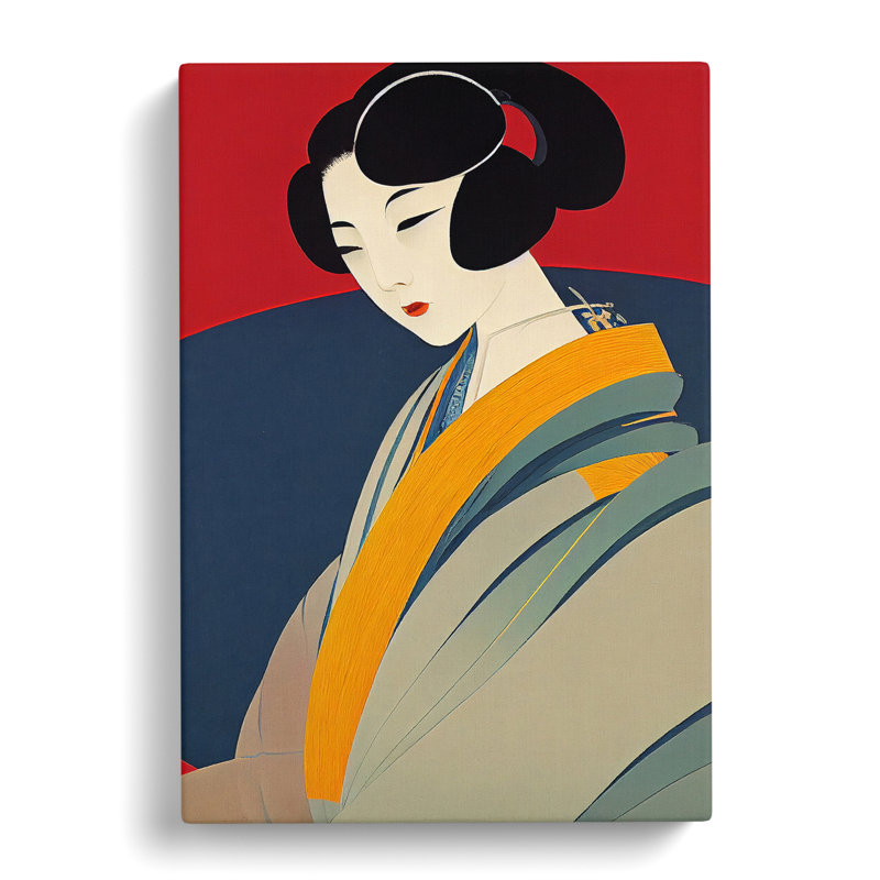 Artful Geisha No.4 - Wrapped Canvas, 76cm H x 50cm W x 3cm D