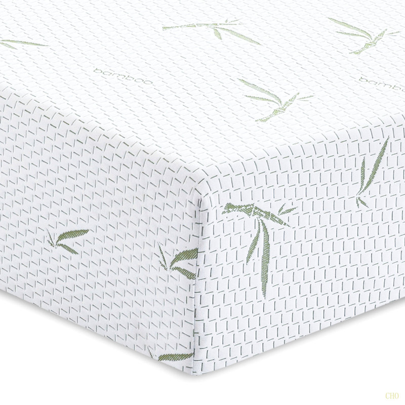 Matelas 10 pouces à double couche Albertyne avec housse infusée en bambou - très grand, 10", Très grand lit