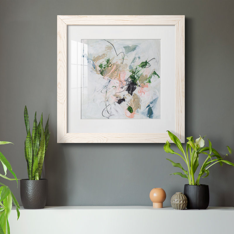 "Approche du printemps IV", reproduction encadrée de qualité supérieure - prête à être accrochée, Cadre blanc