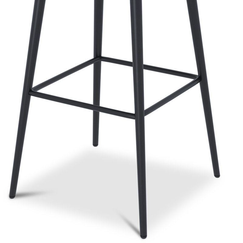 Tabouret de bar et de comptoir pivotant Malakeh, Tabouret de bar (siège d'une hauteur de 30,1 po), Noir anthracite