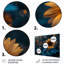 Décoration murale tournesol jaune bleu Nocture Nirvana-118682483-118682485