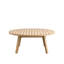 Ensemble d'extérieur 2 pièces en bois d'acacia massif avec causeuse et table basse Pablo, naturel / blanc