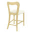 Tabouret de comptoir 2 places en frêne et beige sans accoudoirs, bois d'hévéa massif naturel, pieds élégants, tabourets ergonomiques pour sièges décontractés, structure en bois d'hévéa avec look, assise épaisse moderne, dossier relax-484075040-484075042