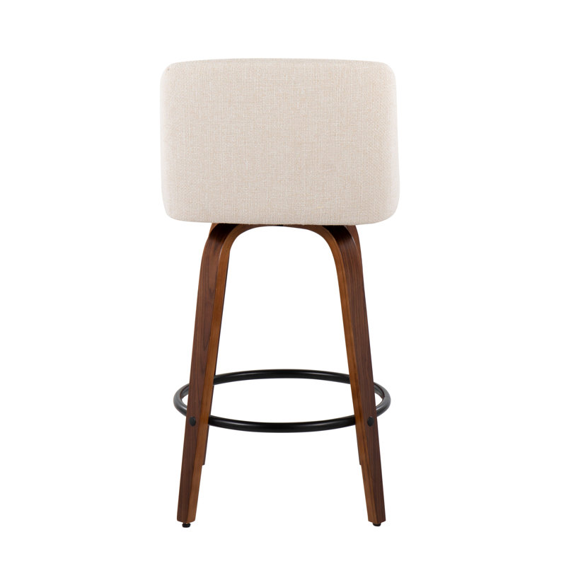 Contemporary Counter Stool, Brun / Noir, Beige