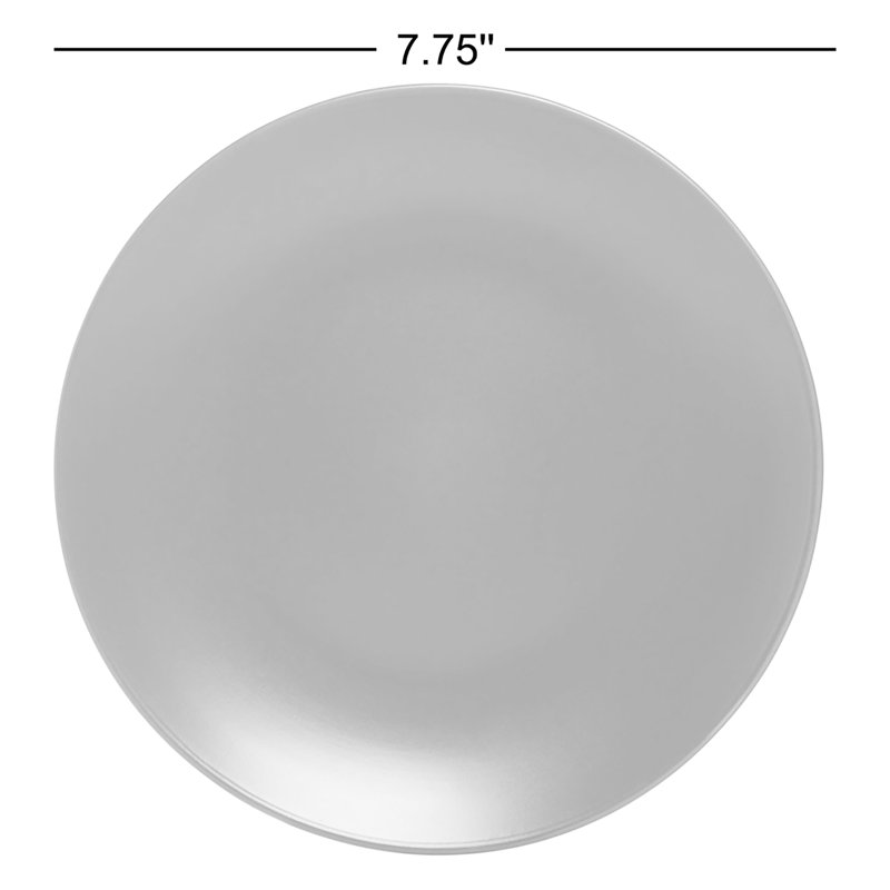 Assiette à salade 7,75 po Wazee Matte, Blanc