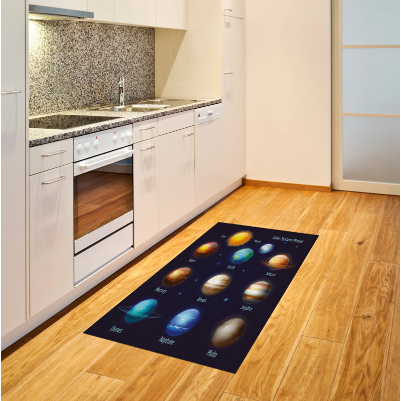 Educational Science High Density Long Fiber Poly Threads Decorative Area Rug Carpet, Rectangle 4' x 5'8"