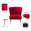 Chaise d'appoint d'appoint en velours capitonné Leona-1877085376
