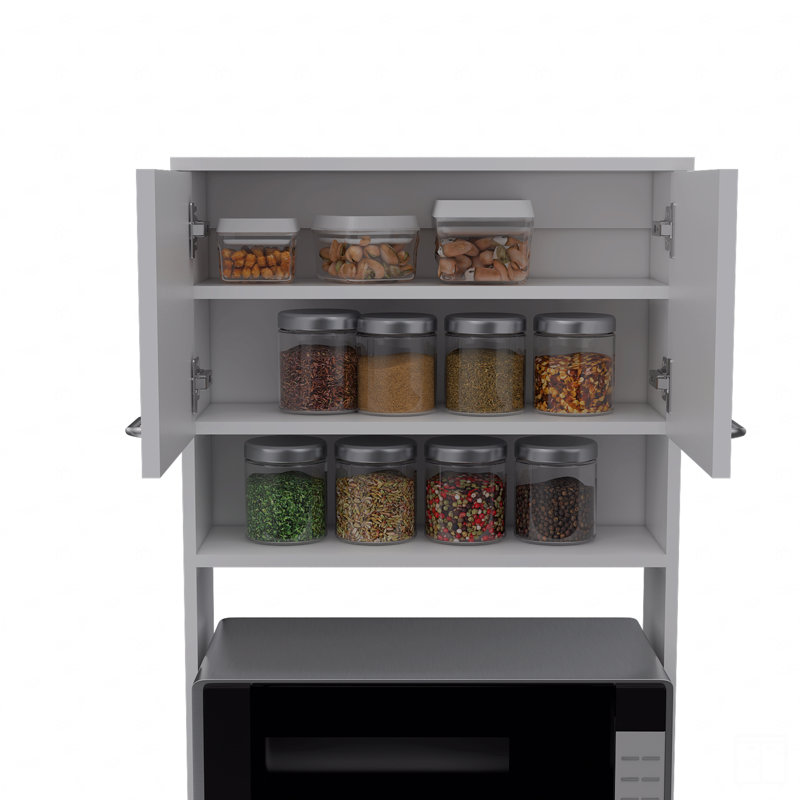 Armoire garde-manger à deux portes Pantac, Blanc