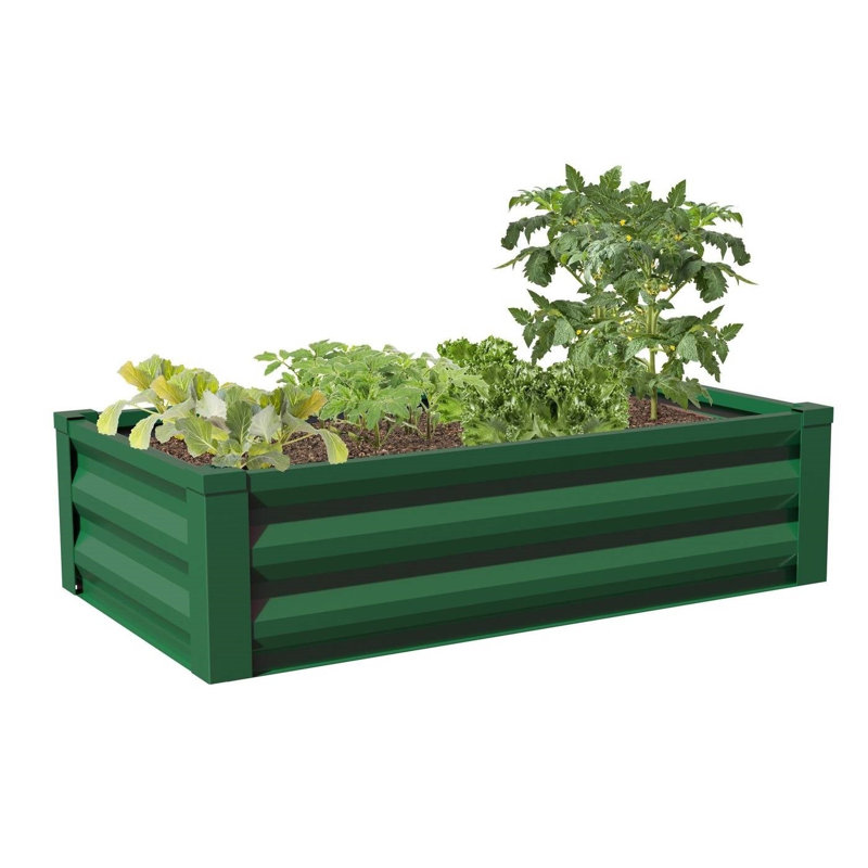 Alison Metal Raised Garden Bed, Green