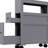 Bathroom Storage Cabinet With Rolling Feature In Gray For Towel -