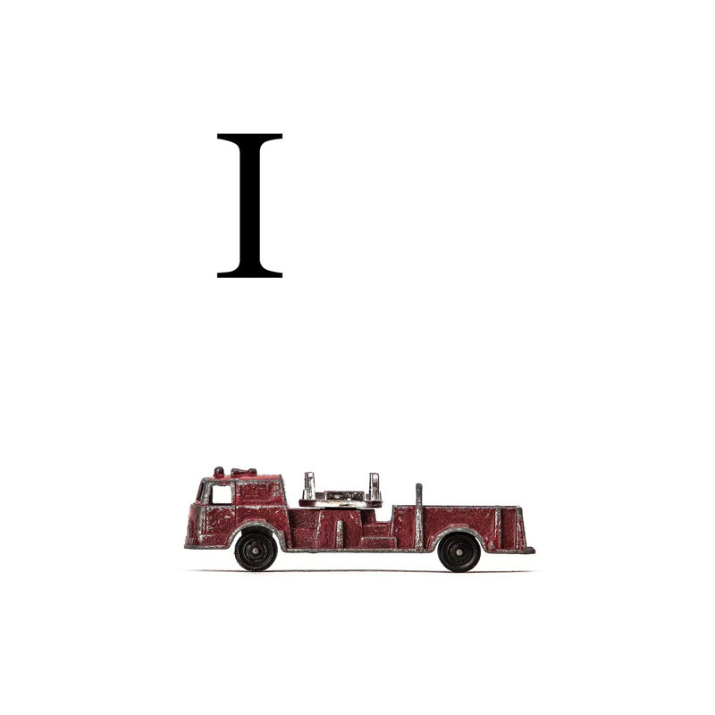 I Fire Engine Letter 1 Piece Wall Art on Canvas, 101.6 cm H x 66.04 cm W x 1.91 cm D, Wrapped Canvas