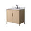 Meuble-lavabo autoportant à simple cuve 36 po avec plateau en pierre reconstituée Lucerne -125008409-125008412