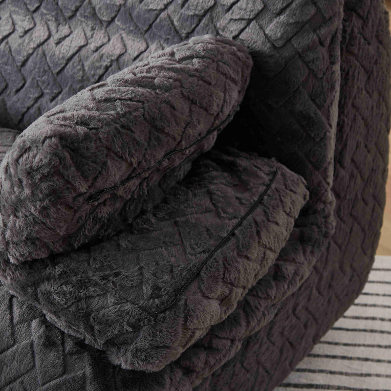 Compression Swivel Lazy Floor Chair, Black