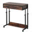 Bureau portatif pour ordinateur portable avec tiroir et roulettes, bureau à hauteur réglable pour bureau à domicile et petits espaces