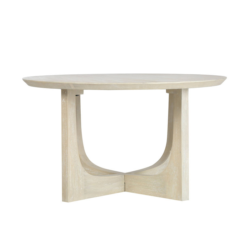 Beige Mango Wood Reverse Arch Side Table