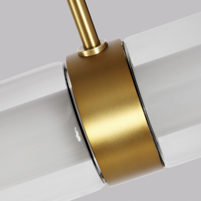 Wit 1 - Light LED Pendant, 6" H x 55.9" W x 3.9" D, Aged Brass