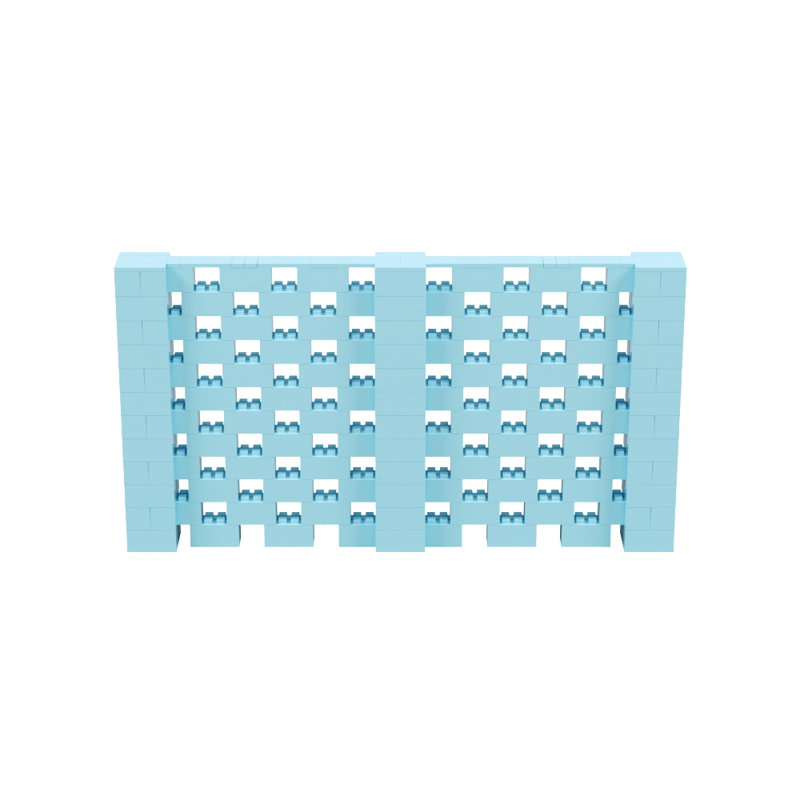 Ensemble mural Everblock, Bleu clair, H 72 po x l 132 po x P 12 po