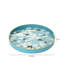 Akasya 2 piece Glass Decoration Tray for Living Room Decor, Agate Design Round Plastic Serving Tray-1739615228