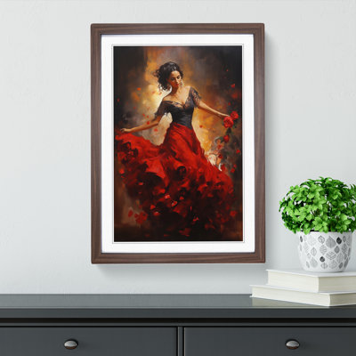 Flamenco Dancer Art Informel Art - Framed Print