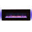 Antique Black Curved Fireplace - 1400W Heating, 4 Backlight Colors, Timer Function, Wall Mounted, Tempered Glass Electric With Design 5000 /H Heat, 8 Ember Bed Remote Included, Table Top/Wall Mounted