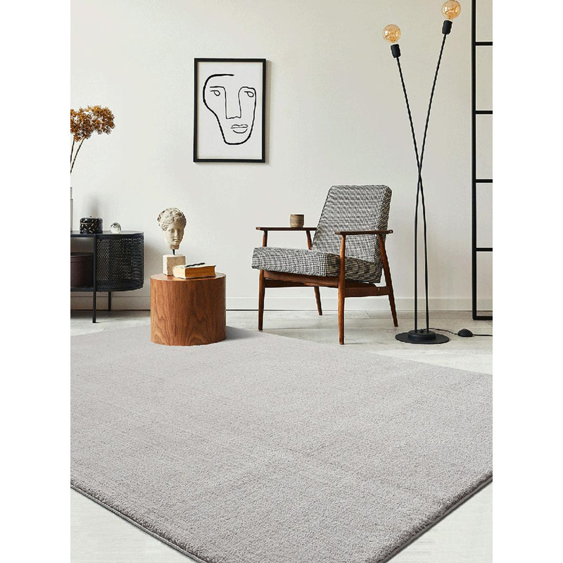 The Carpet Relax - Modern Rug, Fluffy, Short Pile, Non-Slip Underside, Washable up to 30°C, Super-Soft, Fur Look, Sand