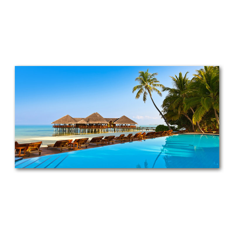 Swimming In Maldives - Wrapped Canvas Print, 50cm H x 100cm W