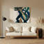 Art mural abstrait gris figuratif 31