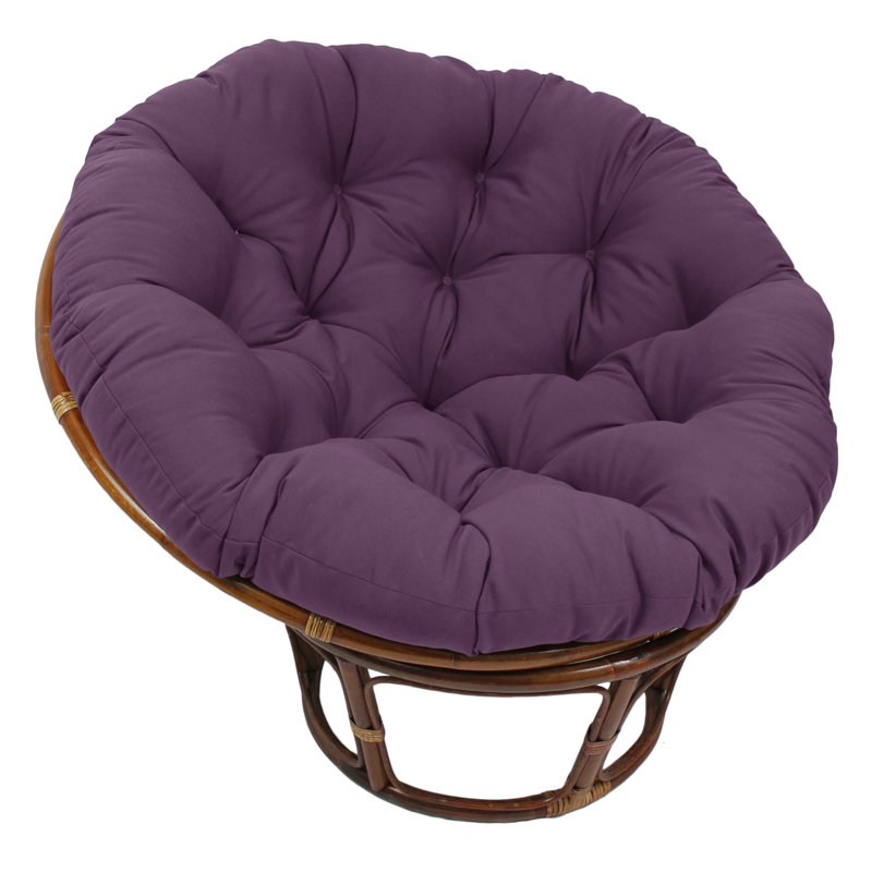 Outdoor Papasan Seat Cushion, Grape, 44" W x 44" D