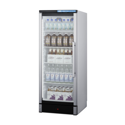 Summit Appliance 23.38'' W Freestanding 308 Cans (12 oz.) 9.9 Cubic Feet Beverage Cooler with Glass Door