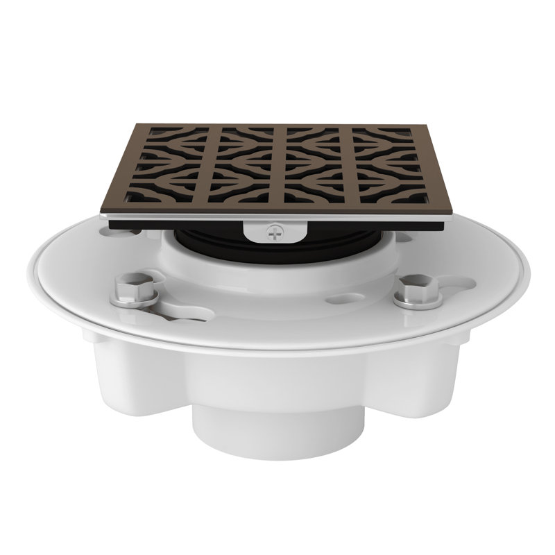Rohl PVC 2" X 3" Drain Kit With 3146 Petal Decorative Cover, Tuscan Brass