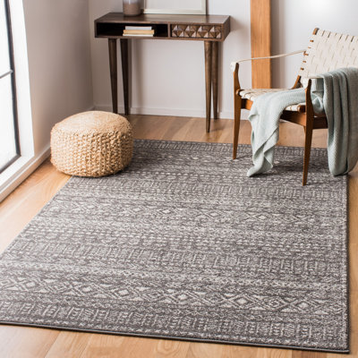 Tapis gris foncé / ivoire Rensselear