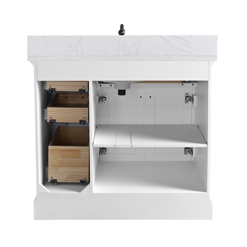 Ensemble de meuble-lavabo simple 36 po Aanayah, Blanc