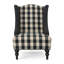 Fauteuil club haut dossier en tissu TODDman