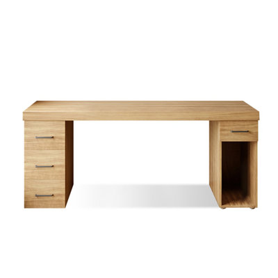 Brown Rectangular Solid Wood desks