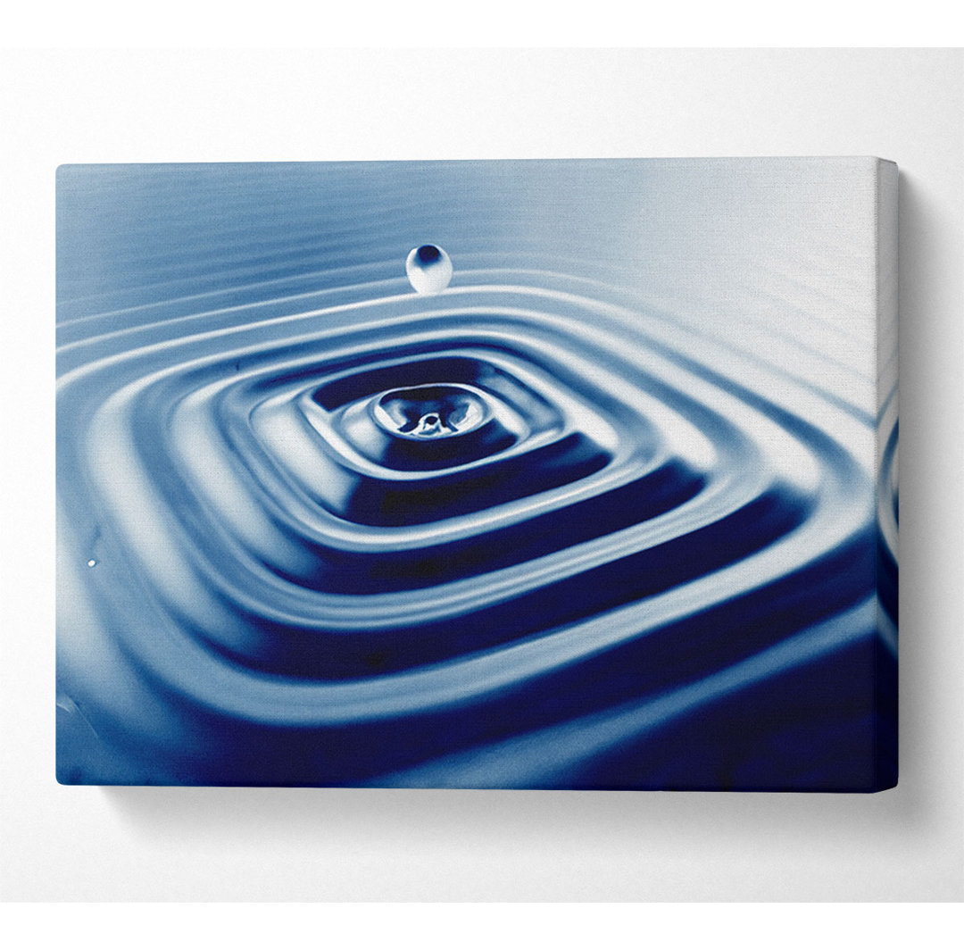 Blue Square Water Splash - Kunstdrucke auf Leinwand