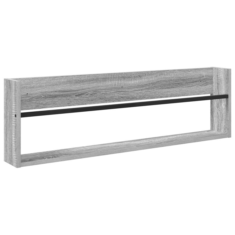 Wood Magazine Rack, Grey