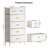 Tall Dresser for Bedroom with 6 Fabric Drawers Closet Organizers and Storage White Dresser Mansingh-265166901