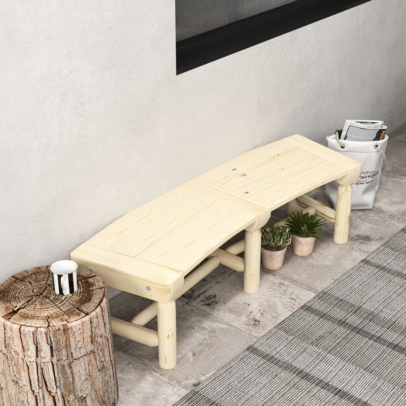 Chaise de terrasse pour terrasse en bois, semi-circulaire