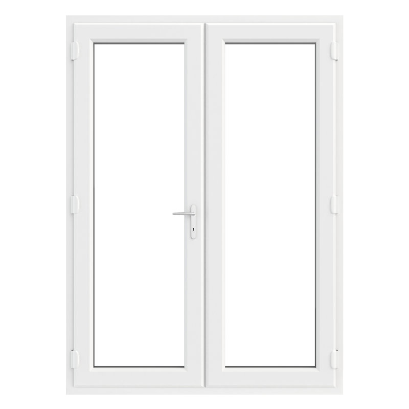 Upvc French Door, 206cm H x 159cm W x 7cm D