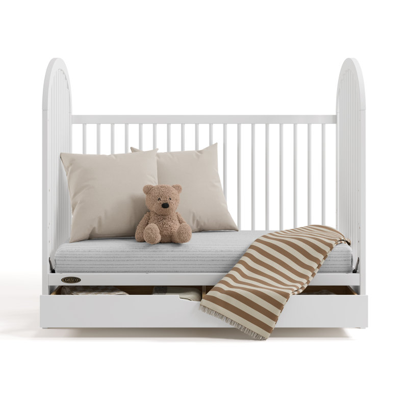 Lit de bébé convertible 3-en-1 Olivia avec tiroir, Blanc