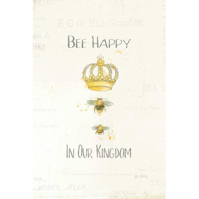 " Bee And Bee V Happy Crop " by Katie Pertiet Painting Print