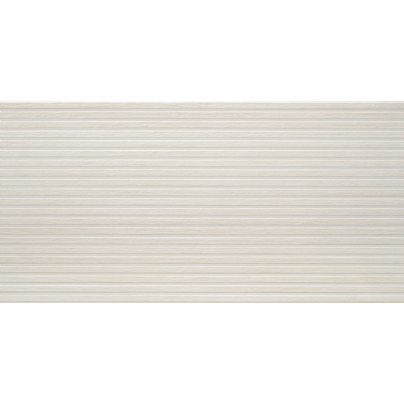 Sake 24 in. x 48 in. Porcelain Ribbed Wood Look Wall Tile (15.49 Sq. Ft. / Case), Osaka White