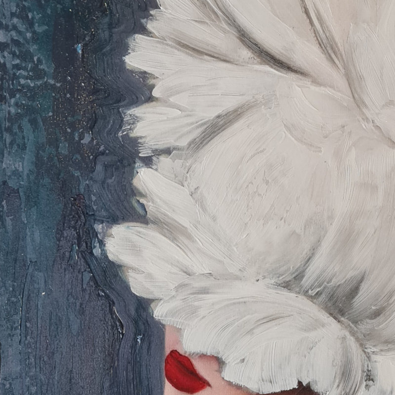 Elena - peinture sur toile tendue, L 20 po x H 20 po
