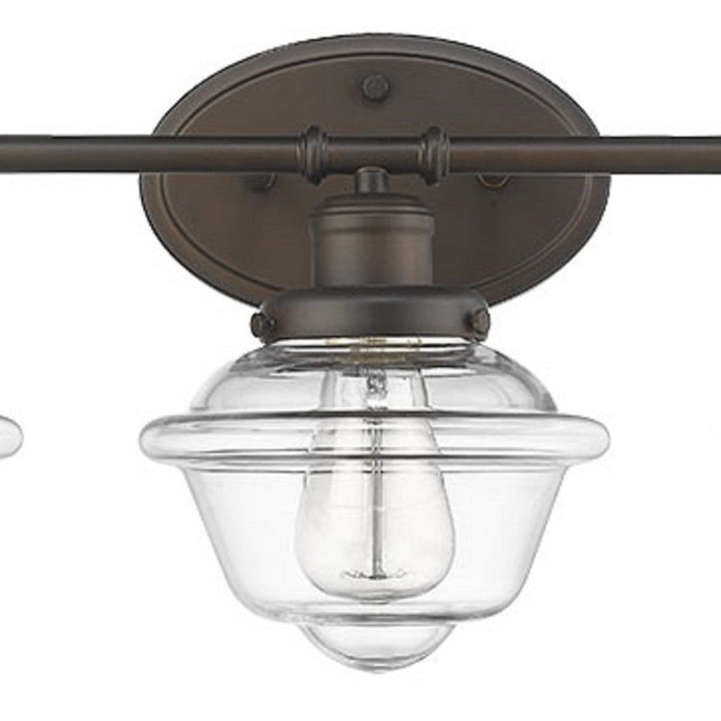 Flaxton 3 - Light Dimmable Vanity Light, Oiled Bronze