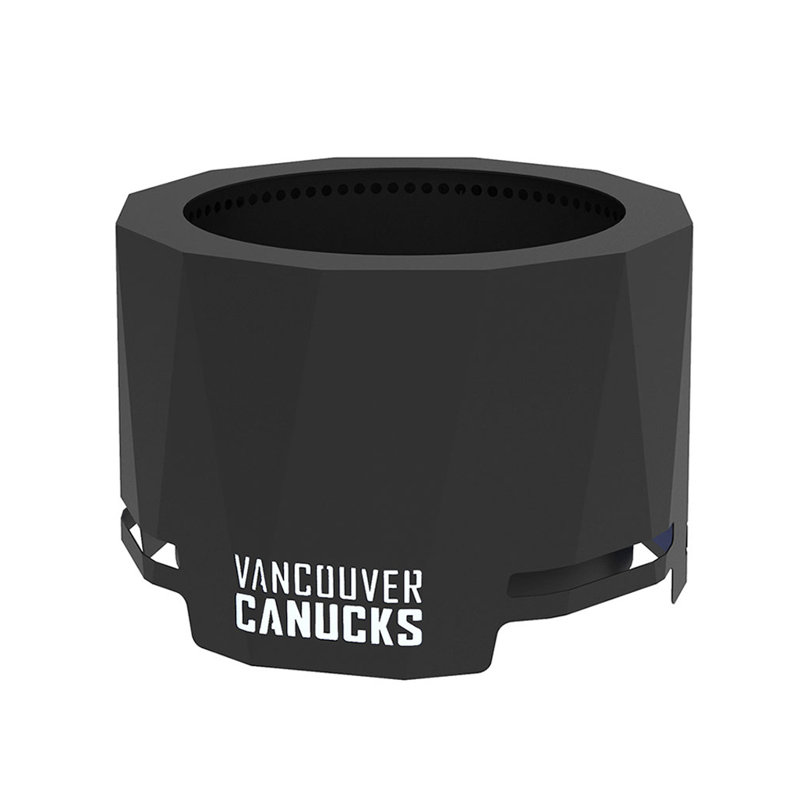 Round Steel Smokeless Fire Pit, Vancouver Canucks