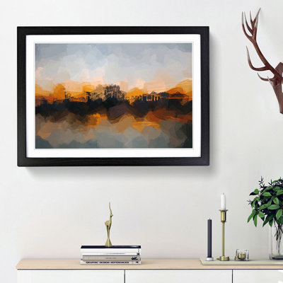 Sunrise over Los Angeles Skyline in Abstract - Picture Frame Graphic Art Print
